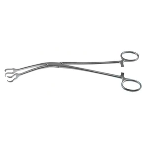 Pinzas tenáculo uterino Skene 9 1/2" vástagos curvos mandíbulas curvas dientes 2x2 mango anillo – surgivalley (001090068)