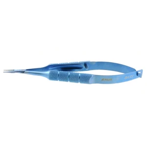 Barraquer needle holder 4 1/8" extra fine straight 8.0mm TC dusted jaws round handle, without lock titanium – surgivalley (003050143)