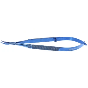 Barraquer needle holder 4 3/8" curved smooth jaws round handle with lock titanium – surgivalley (003050140)