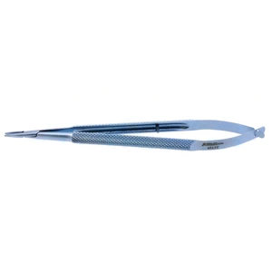 Barraquer needle holder 5 3/8" medium straight 9.0mm smooth jaws round handle, without lock titanium – surgivalley (003050129)