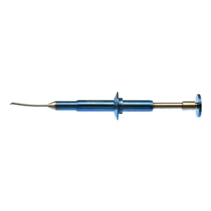 Beehler pupil dilator curved, four point stretching of pupil with 3 extendable fingers, plunger-style titanium – surgivalley (018040004)