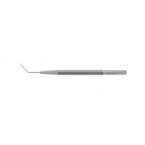 Breyer femtosecond/LASIK hook 4 1/8" angled shaft 1.3mm wide scraper tip round handle – surgivalley (005212247)