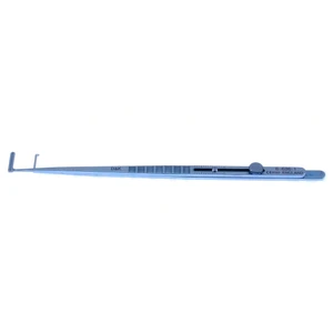 D&K Assaf resection muscle hook 5 3/8" 90º double 12.0mm adjustable tips, caliper measures 2.0mm - 15.0mm, Patent # 2335601 titanium – surgivalley (005212806)