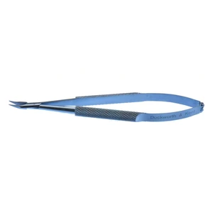 D&K Barraquer needle holder 4 1/4" medium curved 9.0mm smooth jaws round handle, without lock titanium – surgivalley (003050136)