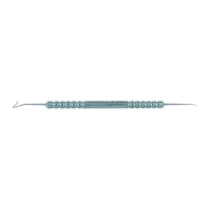 D&K femtosecond flap lifter/retreatment spatula 4 7/8" double-ended 0.4mm x 12.0mm lifter, and 0.15mm x 3.0mm spatula tip round handle titanium – surgivalley (999060102)