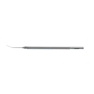 Gimbel nucleus spatula 4 3/4" angled 30º shaft 9.0mm from bend to tip smooth 0.25mm rounded blade round handle – surgivalley (999060081)