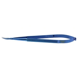 Girkin needle holder 5 3/8" extra delicate curved 12.0mm TC dusted jaws round handle, without lock titanium – surgivalley (003050121)