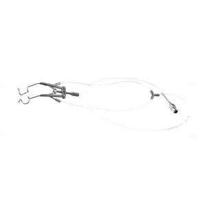 Hata-Miyoshi aspirating lid speculum II adult size, open rounded wire blades, nasal approach, adjustable thumb-screw tension – surgivalley (010040144)