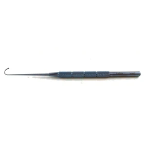 Hugonnier-Gobin strabismus hook 5 1/2" round handle titanium – surgivalley (005212499)