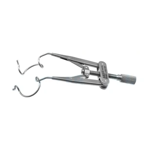 Kobayakawa lid speculum adult size 14.0mm open rounded wire blades, designed for Asian eyes, nasal approach, adjustable thumb-screw tension – surgivalley (010040123)