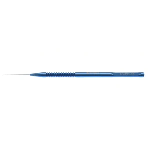 Kuglen iris hook 4 3/4" straight shaft, "H" shaped tip round handle titanium – surgivalley (002210263)