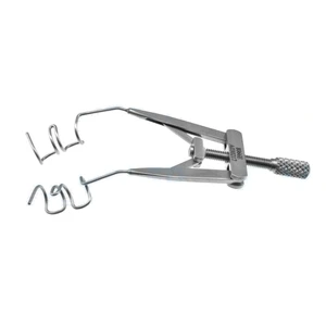 Lieberman triple post lid speculum 3 1/4" adult size 13.0mm open wire blades, center blade 1.0mm wide, nasal approach, adjustable thumb-screw tension – surgivalley (010040124)