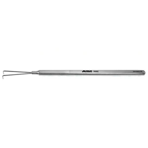 Manson double strabismus hook 4 3/4" angled 90º 3.0mm forked tips 7.0mm spread flat handle – surgivalley (005212372)