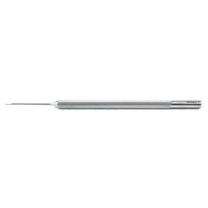 Olk retinal spatula 4 7/8" triangular 0.5mm tip angled 110º with 4.0mm flattened area round handle – surgivalley (999120690)