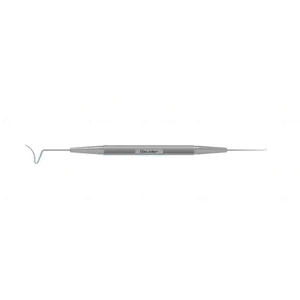 Pfaeffl femtosecond flap lifter 4 1/2" double-ended 10.5mm conical v-shaped hook curved, modified 1.5mm Sinskey hook round handle – surgivalley (005060069)