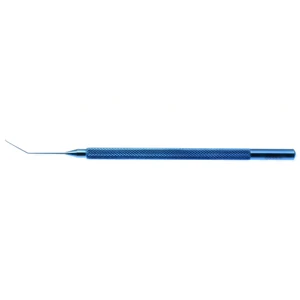 Price DSAEK hook 4 3/8" angled shaft 11.0mm from bend to tip 0.25mm diameter angled-up tip round handle titanium – surgivalley (005040025)