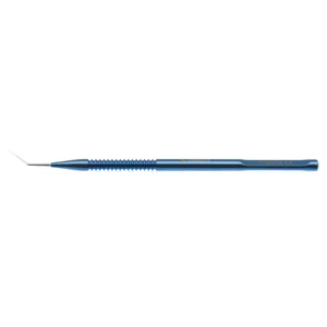 Reverse Sinskey hook 4 1/2" angled shaft 10.0mm from bend to tip 0.15mm diameter angled-up tip round handle titanium – surgivalley (005040054)