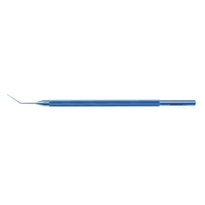 Sinskey lens manipulating hook 4 3/8" angled shaft 10.0mm from bend to tip 0.25mm diameter blunt tip round handle titanium – surgivalley (005040017)