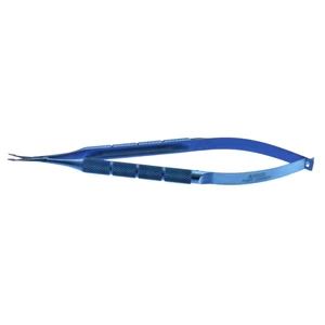 Snead needle holder/suture scissors 5 1/2" curved, TC dusted jaws round handle, without lock titanium – surgivalley (002040244)