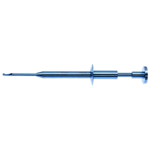 Stolte IOL cutter 4 5/8" concave well for soft IOL cutting, bullet shaped tip for easy insertion round handle titanium – surgivalley (999040412)