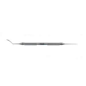 Thorlakson LASIK flap lifter 4" double-ended with a modified sinskey hook, and a 12.0mm vaulted bi-convex spatula with beveled notches round handle – surgivalley (005060071)