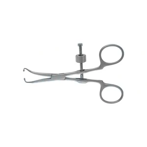Knochenfragmentklemme 6 1/2" gebogen, 3.0mm Kugelspitzen, Ringgriff mit Schnellverschluss – surgivalley (004210587)