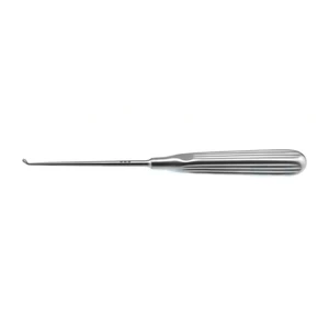 Lempert endaural curette 8" angled size #3/0 2.4mm x 3.0mm oval cup, brun handle – surgivalley (008020093)