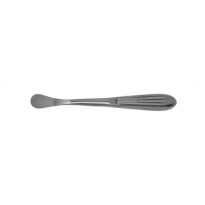 Periosteal elevator 7 1/4" curved sharp 6.4mm wide blade round edge, brun handle – surgivalley (007210543)