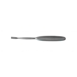Periosteal elevator 8" curved sharp 5.0mm wide blade straight edge flat handle – surgivalley (007210536)