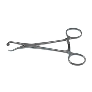 Platten-/Knochenhaltepinzette 4 3/4" 1 spitze Spitze und 1 Fußplatte Ringgriff – surgivalley (001213488)