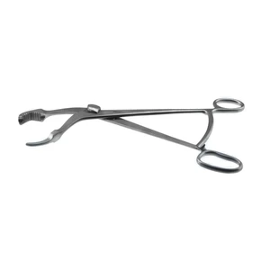 Verbrugge-Knochenhaltezange 11" abgewinkelt 12.0mm breite Maulteile Ringgriff mit langer Ratsche – surgivalley (001212142)