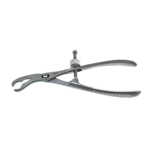 Verbrugge-Knochenhaltezange 6" abgewinkelt, 3.0mm breite Maulflächen mit Schnellverschluss – surgivalley (001212178)