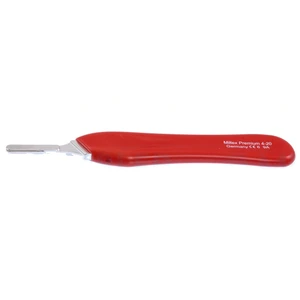 #6 knife handle 5 1/4" red plastic handle – surgivalley (006070003)