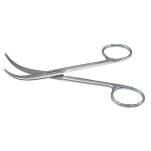 Enucleation scissors 5 1/8" heavy, strongly curved 40.0mm blades blunt tips ring handle – surgivalley (002040228)