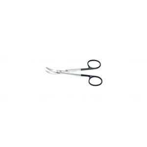 Fomon lower lateral scissors 4 1/4" strongly curved Superior-Cut blades micro serrated lower blades blunt tips ring handle – surgivalley (002211534)