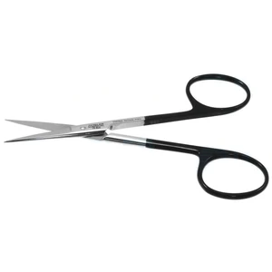 Plastic surgery scissors 4 3/8" straight 38.0mm Superior-Cut blades sharp tips black ring handle – surgivalley (002040213)