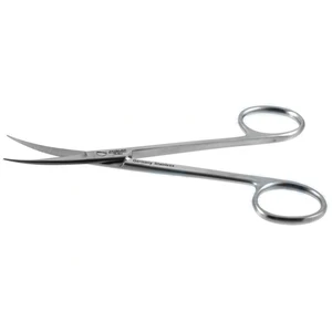 Plastic surgery scissors 4 5/8" curved 38.0mm blades sharp tips ring handle – surgivalley (002040229)