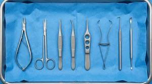 O.R Grade Basic Micro Surgical Eye Veterinary Surgery Instruments 8 Pcs Set (090211438)