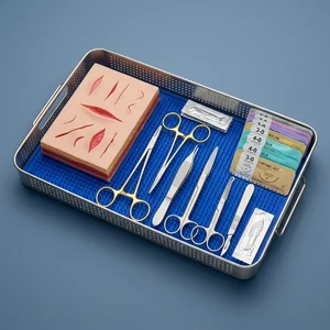 19 Pcs Suture Practice Kit with Pad for Medical Veterinary Students (090212032)