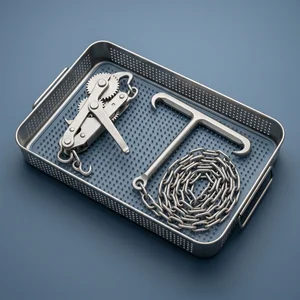 3 Pcs Ratchet Calf Puller with OB Handle & 60in Chain Cattle Delivery Veterinary Set (090212099)