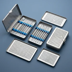 6 Pcs Dental Sterilization Cassette Tray Box for 10, 7 & 5 Instruments Set (090212238)