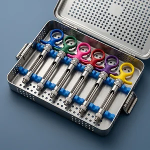 6 Pcs Self Aspirating Dental Anesthetic Syringe 1.8mL with Plastic Handle Set (090212253)