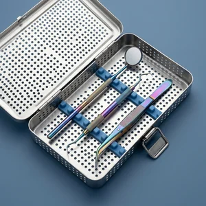 Basic Dental Instruments Set Mirror Explorer College Plier Rainbow Color - 3 Pcs (090212352)