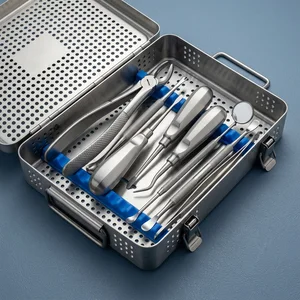 Basic Dental Surgery Extraction Forceps Elevator Kit (8 Pcs) (090212353)
