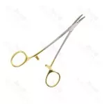 Single Use Disposable Converse Needle Holder Curved 15mm Vertically Serrated Jaws Large Rings Ratchet Lock