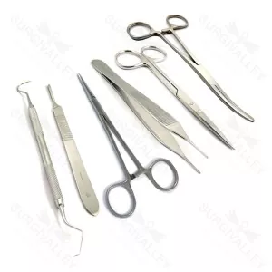 Basic General Surgery Dissecting Kit With Hemostatic Forceps Surgical Scissors Bp Handles