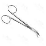 Northbent Ligature Scissors Curved To Side 120 mm Notch Tip Non Sterile Reusable