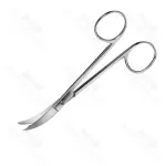 Northbent Ligature Scissors Curved To Side 120 mm Notch Tip Non Sterile Reusable